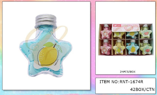 Accessories-Star Bottle Fruit Hand Soap Flakes RNT-1674R (24pc pack)