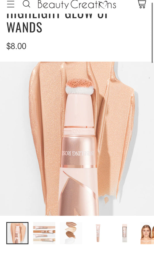 Face- Beauty Creations Glow Up Liquid Highlight Wand FSLHGU-03 BUBBLING ROSE (6pc bundle, $3.75 each)