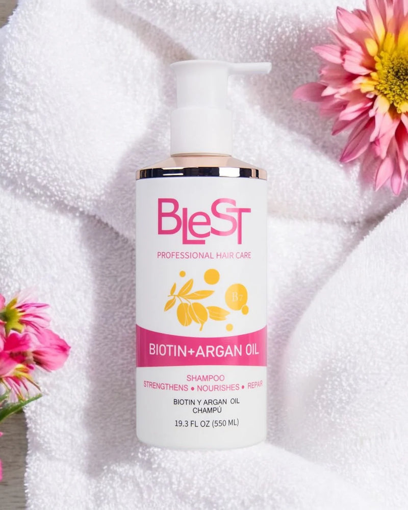 Load image into Gallery viewer, Hair- Blest Biotin + Argan Oil Shampoo HS-07 (4pc bundle, $6.50 each)
