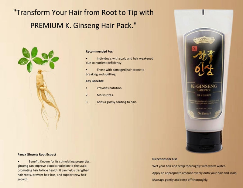 Load image into Gallery viewer, Hair-Dear&amp;Derm Dr.Smart K-Ginseng Hair Pack ($7.50 each, 4pcs bundle)
