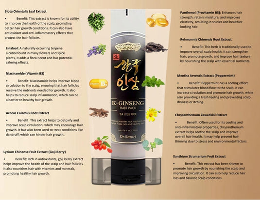 Hair-Dear&Derm Dr.Smart K-Ginseng Hair Pack ($7.50 each, 4pcs bundle)