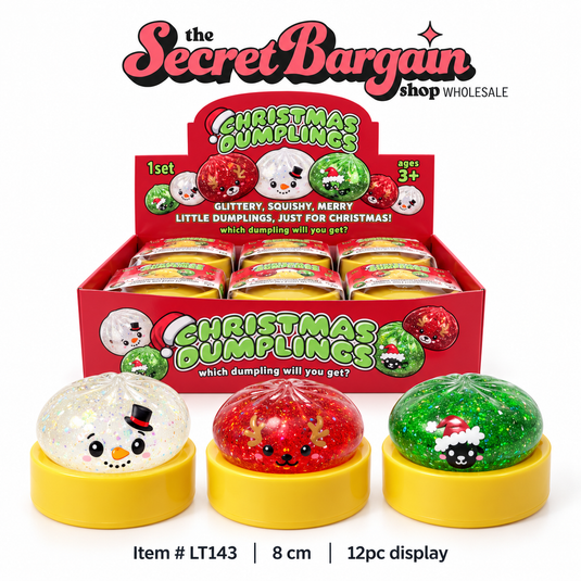Accessories-Glitter Christmas Dumplings Squishy LT143 (12pc pack)