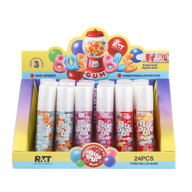 Load image into Gallery viewer, Lips-Romantic Beauty Bubble Gum Rollerball Lip Oil LO-8450 ($1.04 each, 24pcs display)
