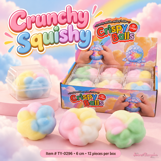Accessories-Crunchy Squishy Crispy Ball Fidget TY-0296 (12pc pack)