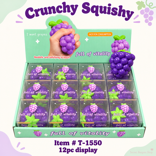 Accessories-Grape Crunchy Squishy T-1550 (12 Pc pack)
