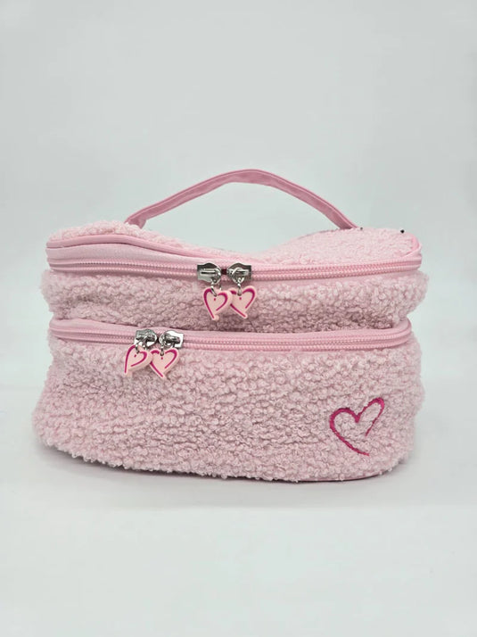 Accessories-Beauty Creations Fleece Pink Cosmetic Bag BCFCBP ($5.50 each, 4pc bundle)