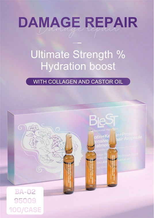 Hair-Blest Biotin+Keratin+Protein Intensive Repair Ampoule Treatment BA-02 ($6.50 each, 4pc bulk)