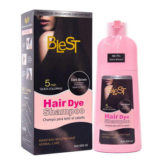 Hair- BLEST 16.9oz Hair Dye Shampoo- Dark Brown HD771 (4pc bundle,$6.50 each)