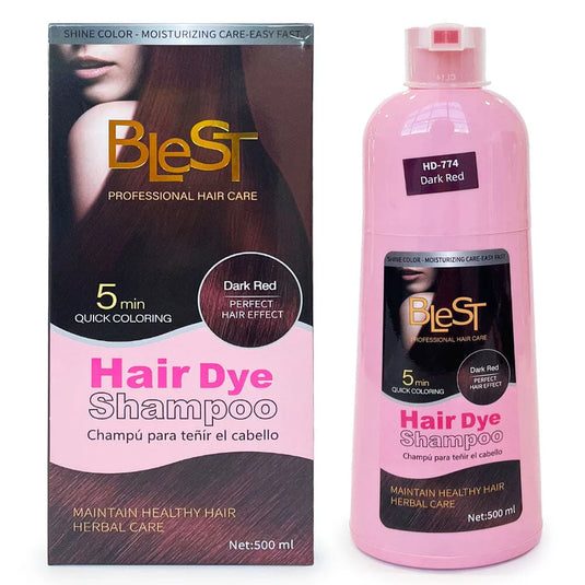 Hair- BLEST 16.9oz Hair Dye Shampoo- Dark Red HD774 (4pc bundle,$6.50 each)