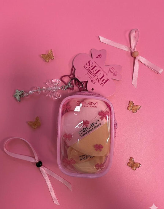 Face-Celavi Luxe Ribbon Powder Puffs 46067R1 ($2 each, 12pc bundle)