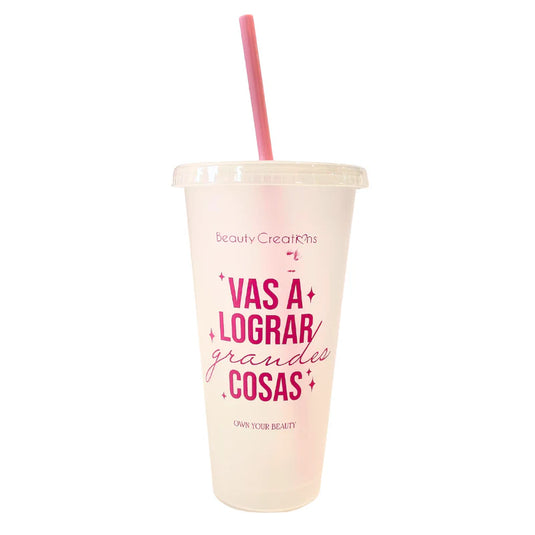 Novelties-Beauty Creations Vas A Lograr Grandes Cosas Clear Cup