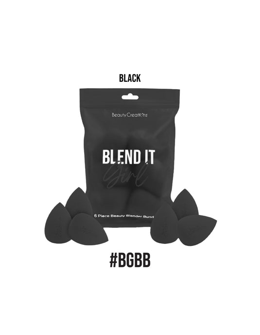 Face- Beauty Creations Blend it Girl Beauty Blender Bundle - Black BGBB (6pc pack, $3.75 each)