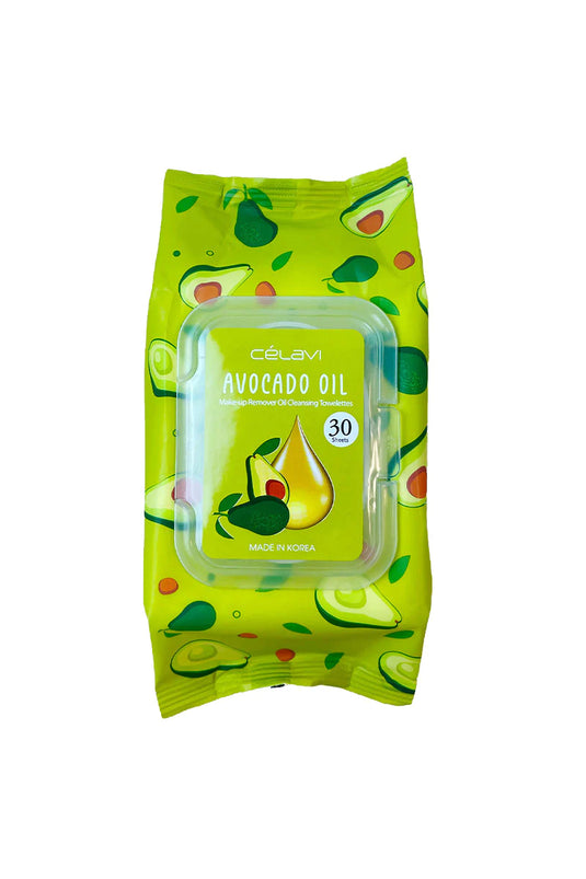 Celavi Avocado Oil- Makeup Remover Wipes MTO008 (6pc BULK $1 each)